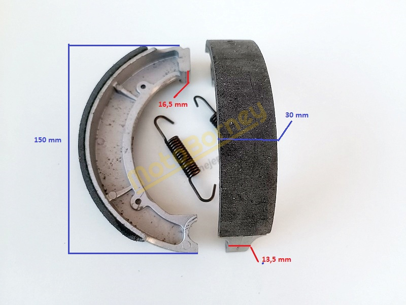 Brzdové čelisti na motocykl 150-250