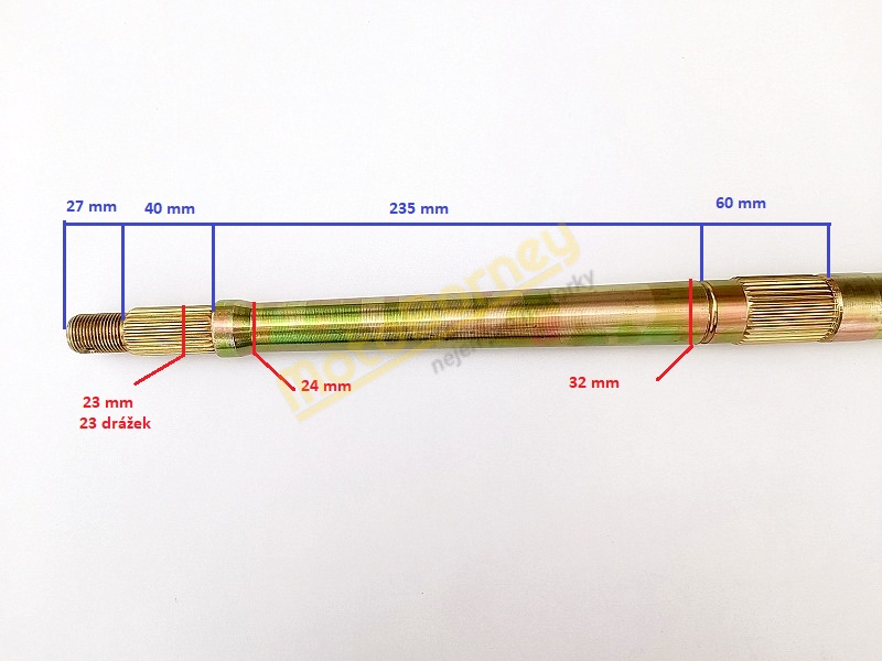 Zadní osa na čtyřkolku 200
